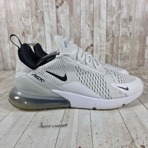 Nike Air Max 270 Mens White Black AH8050-100 Running Shoes Sneakers Size 12